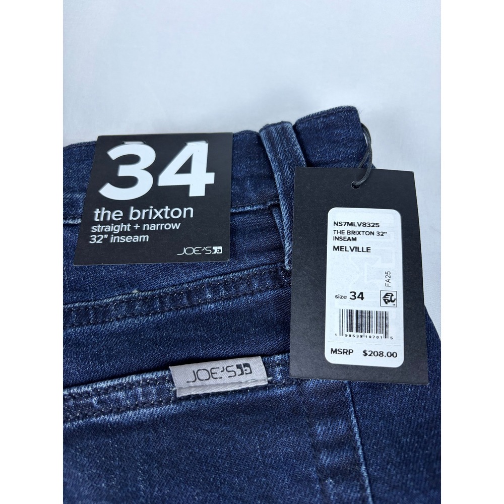 Joes Jeans Mens The Brixton Straight Narrow Melville Blue Jeans 34x32 NS7MLV8325